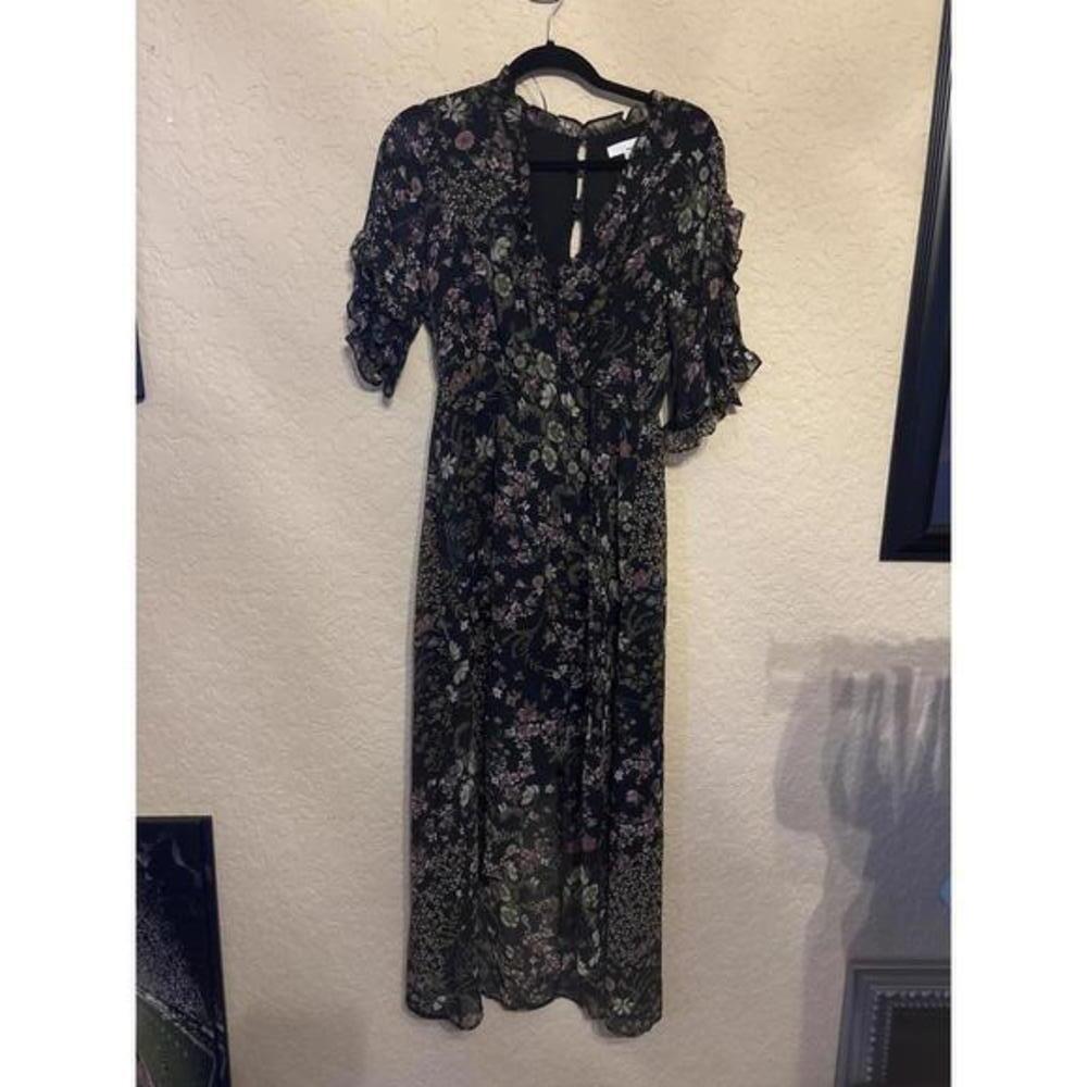 Floral Ruffle Sleeve Midi Dress by June & Hudson - SIze 1